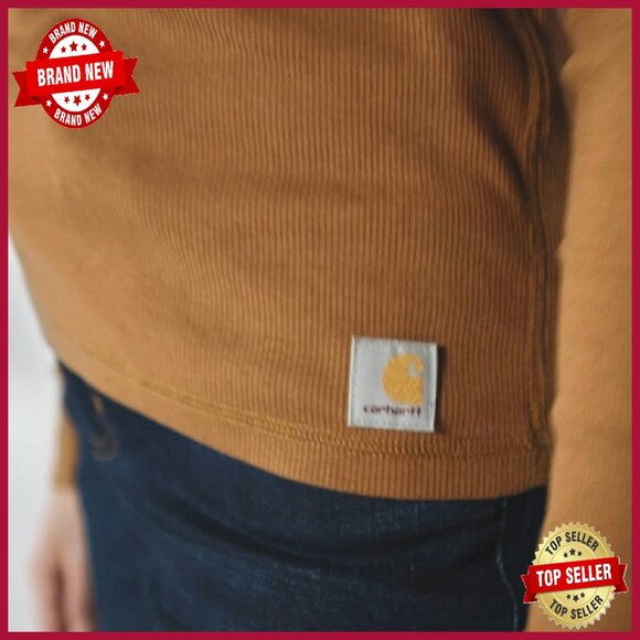 Relaxed Fit Long Sleeve Ribbed Henley TENCEL Fiber Soft Stretchy - Picture 3 of 3